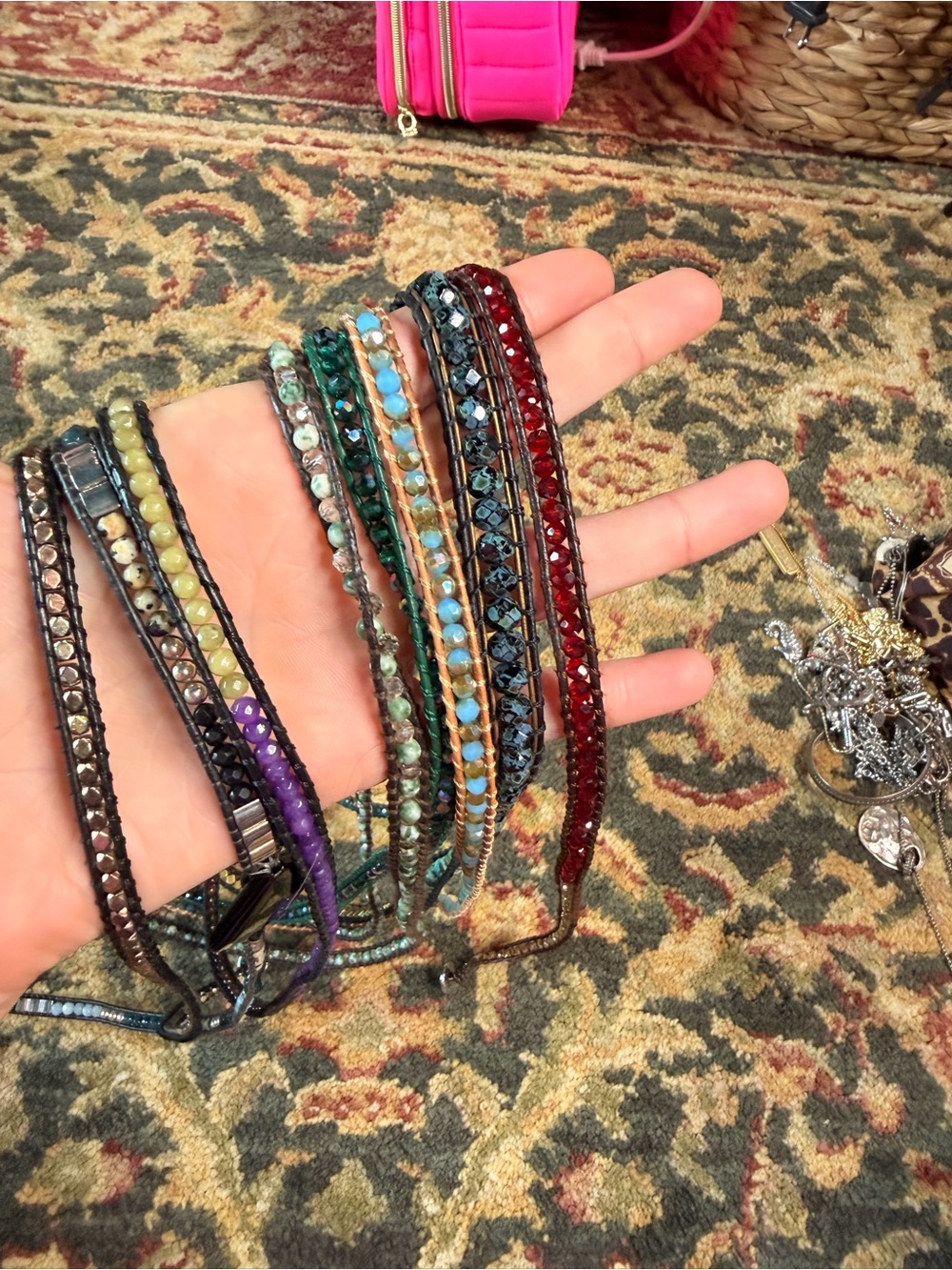 Beaded Multi-Color Wrap Bracelet - Victoria Emerson lot of 8 - Picture 5 of 5